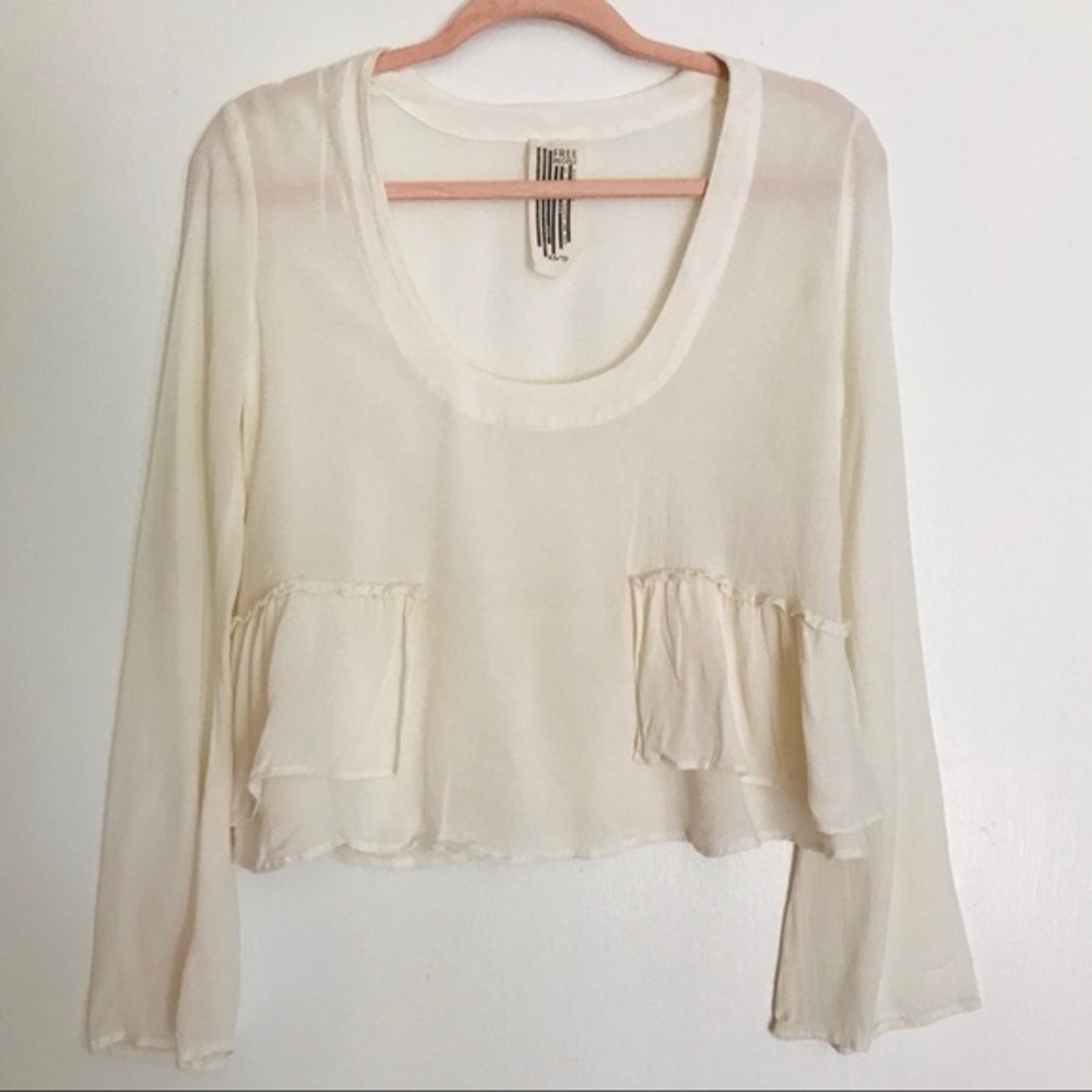 Free People Cream Top